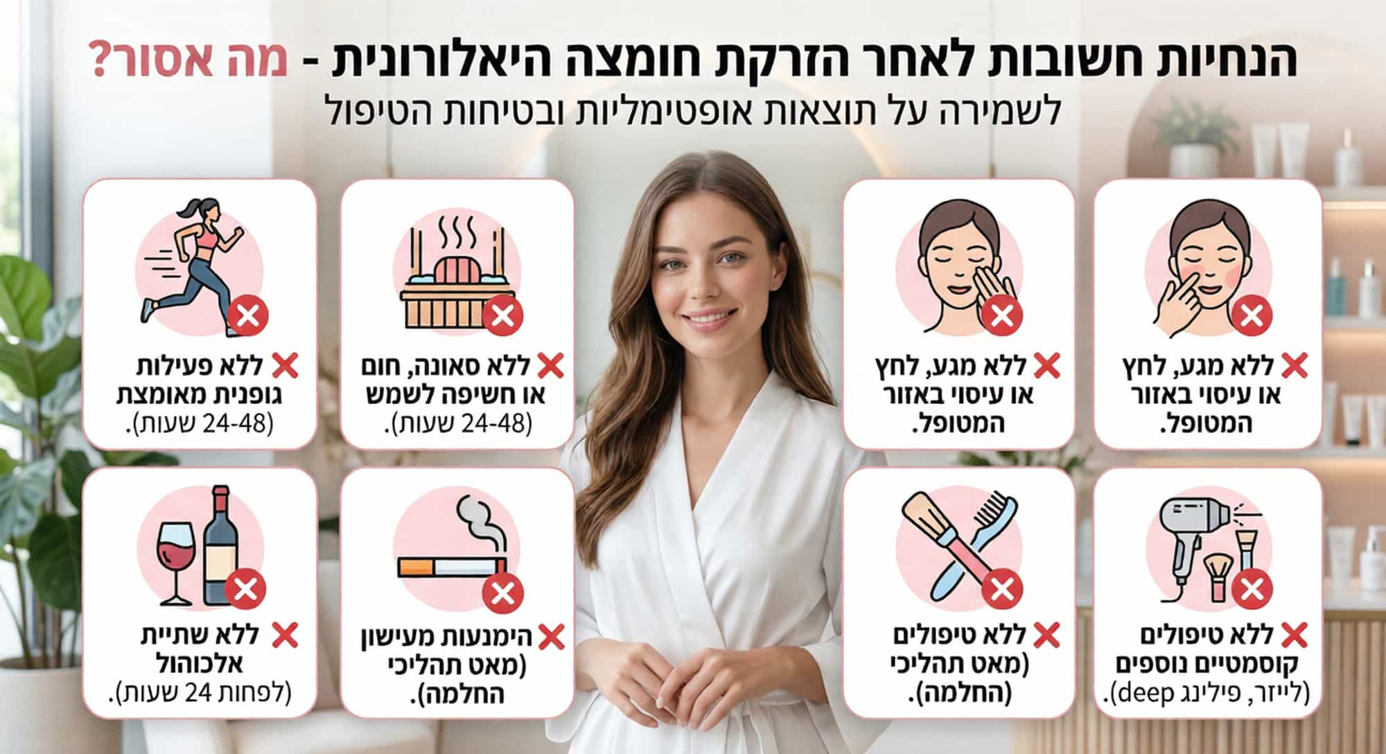מה אסור אחרי הזרקת חומצה היאלורונית