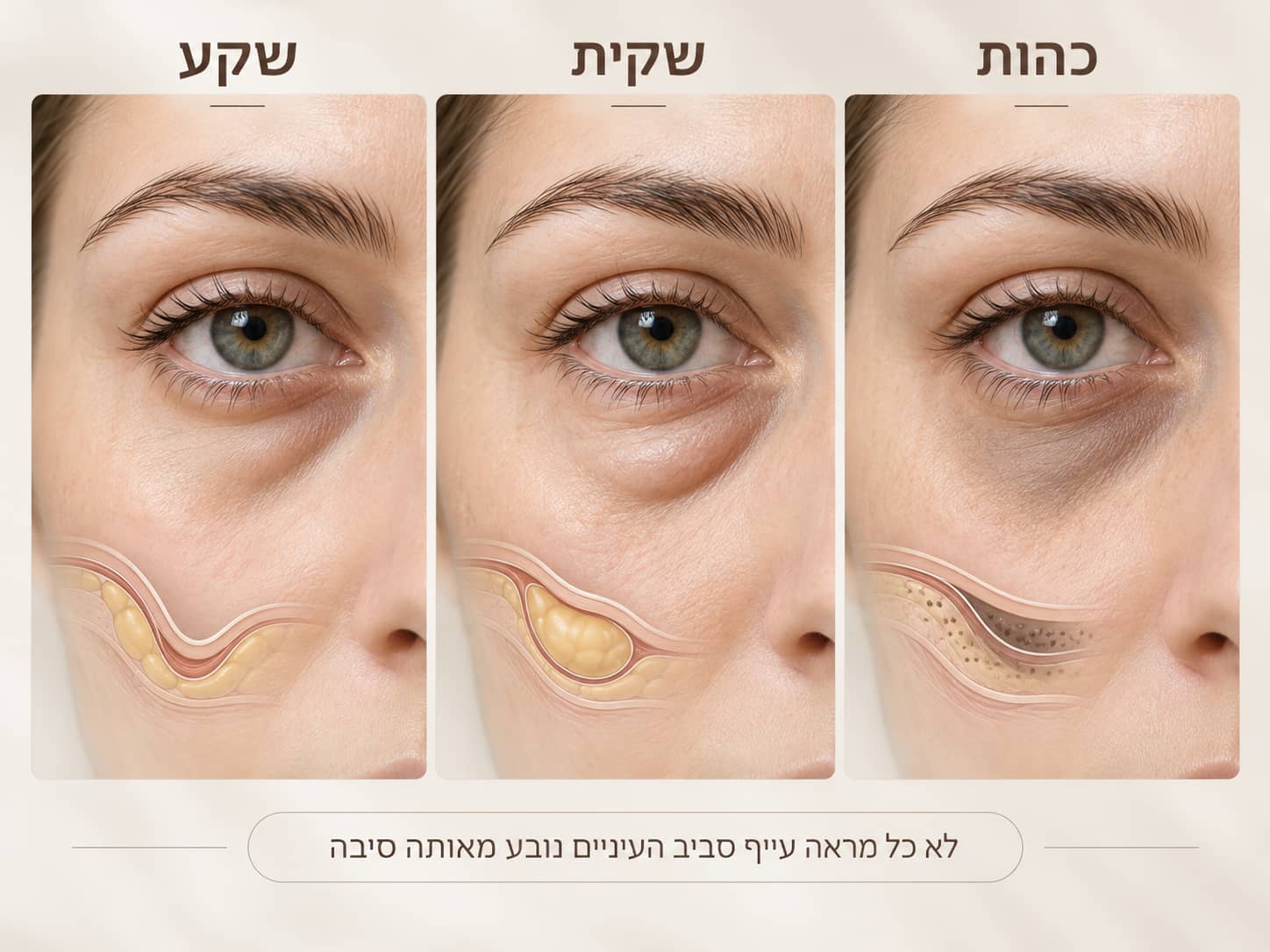 מילוי באזור העיניים